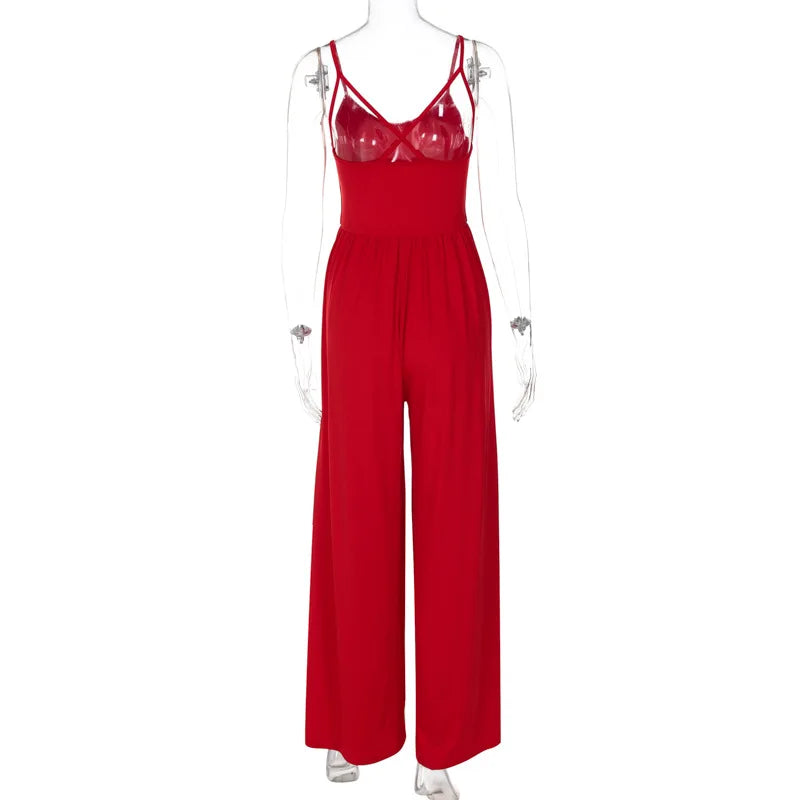 Chic Solid Sleeveless Jumpsuit