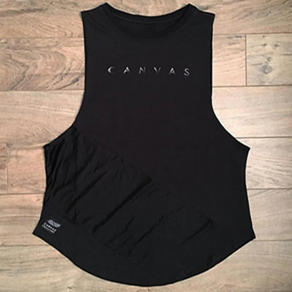 NEW Bodybuilding Sport Tank Tops Men Gym Fitness Workout Sleeveless Shirt Male Stringer Singlet Casual Fashion Undershirt Vest