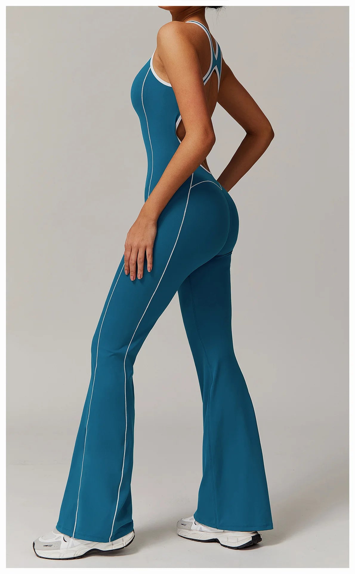 Sleek Back Hollow Bodysuit Jumpsuit