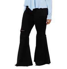 Mid Waist Flared Denim Jeans