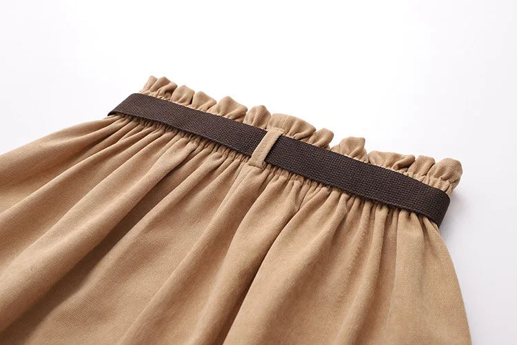 Irregular Pocket High Waist Midi