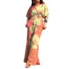 Polynesian Print Half-Sleeve Romper