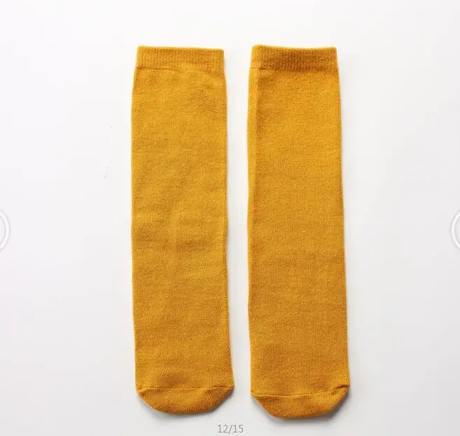 Kids Knee High Cotton Socks