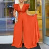 Elegant V-Neck Belted Jumpsuit