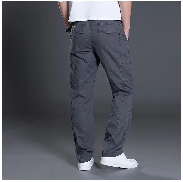 Relaxed Straight Casual Cotton Pants