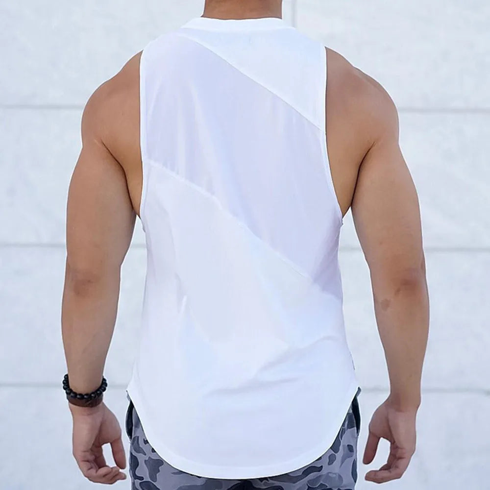 NEW Bodybuilding Sport Tank Tops Men Gym Fitness Workout Sleeveless Shirt Male Stringer Singlet Casual Fashion Undershirt Vest