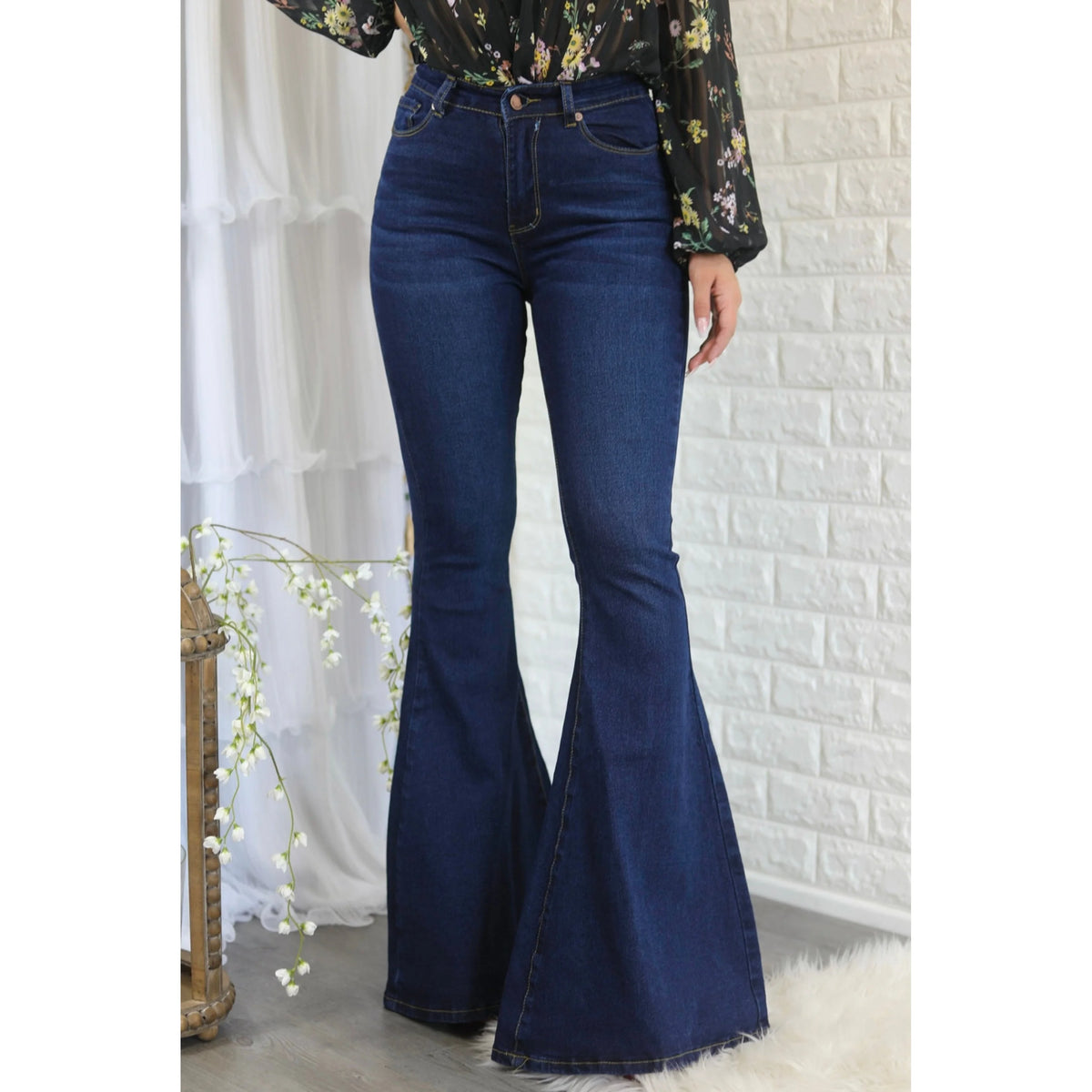 Dark Flare Denim Jeans