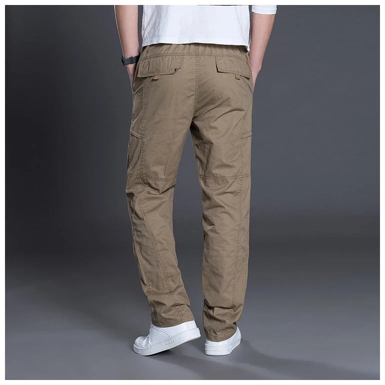 Relaxed Straight Casual Cotton Pants