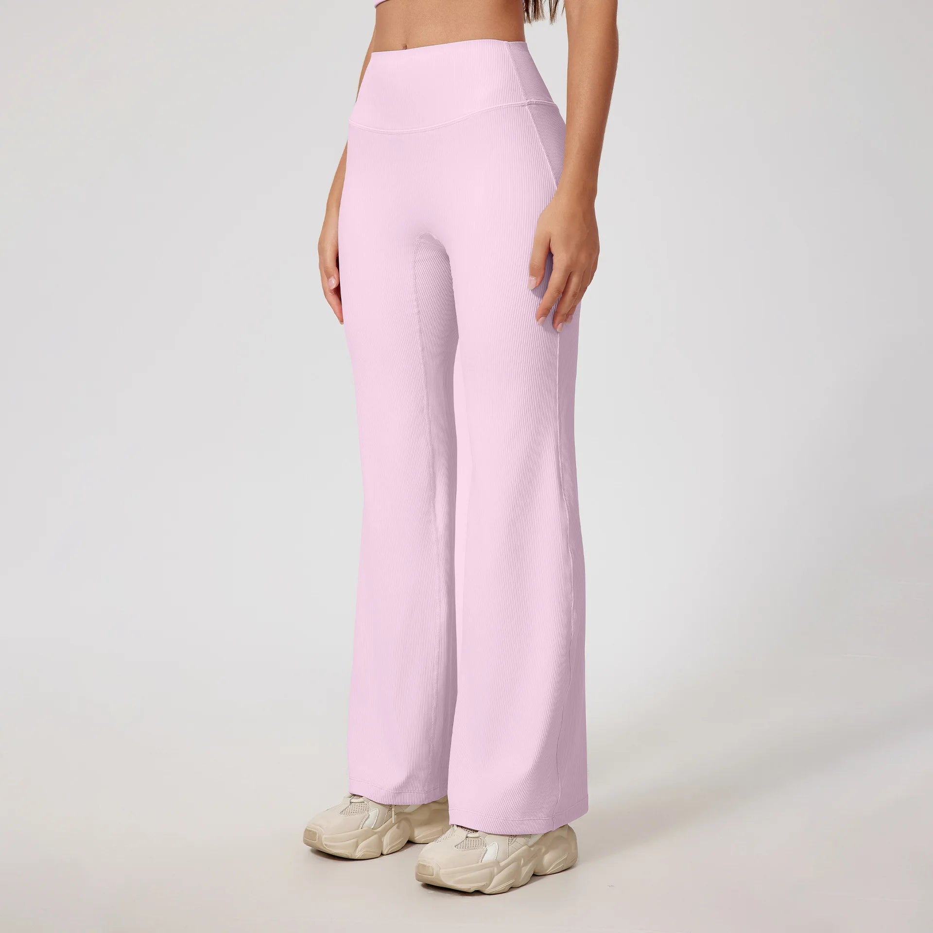 High-Stretch 3-Piece Workout Set with Flare Pants