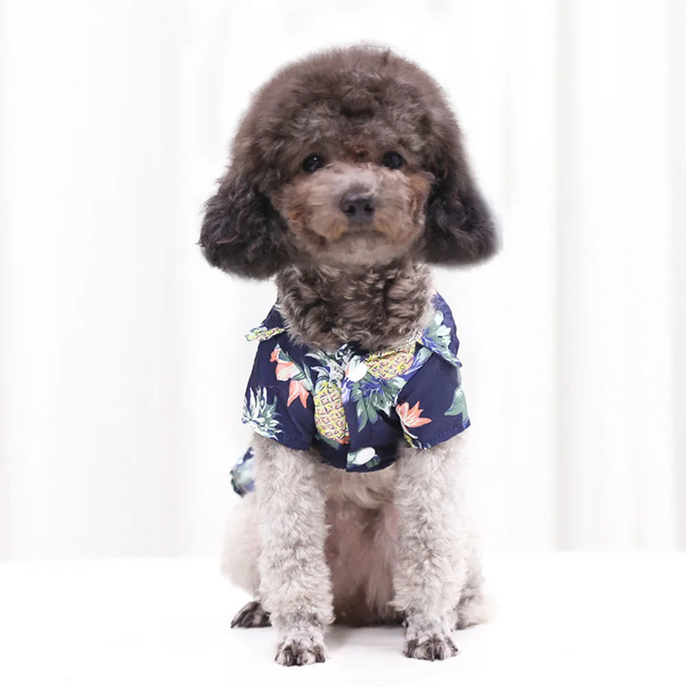 Hawaiian Print Breathable Dog Shirt