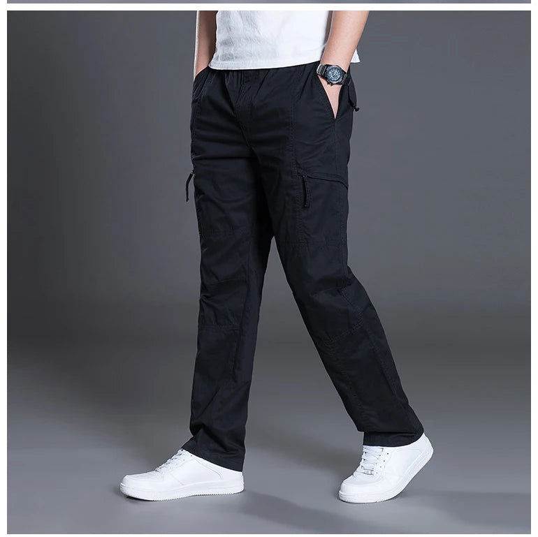 Relaxed Straight Casual Cotton Pants