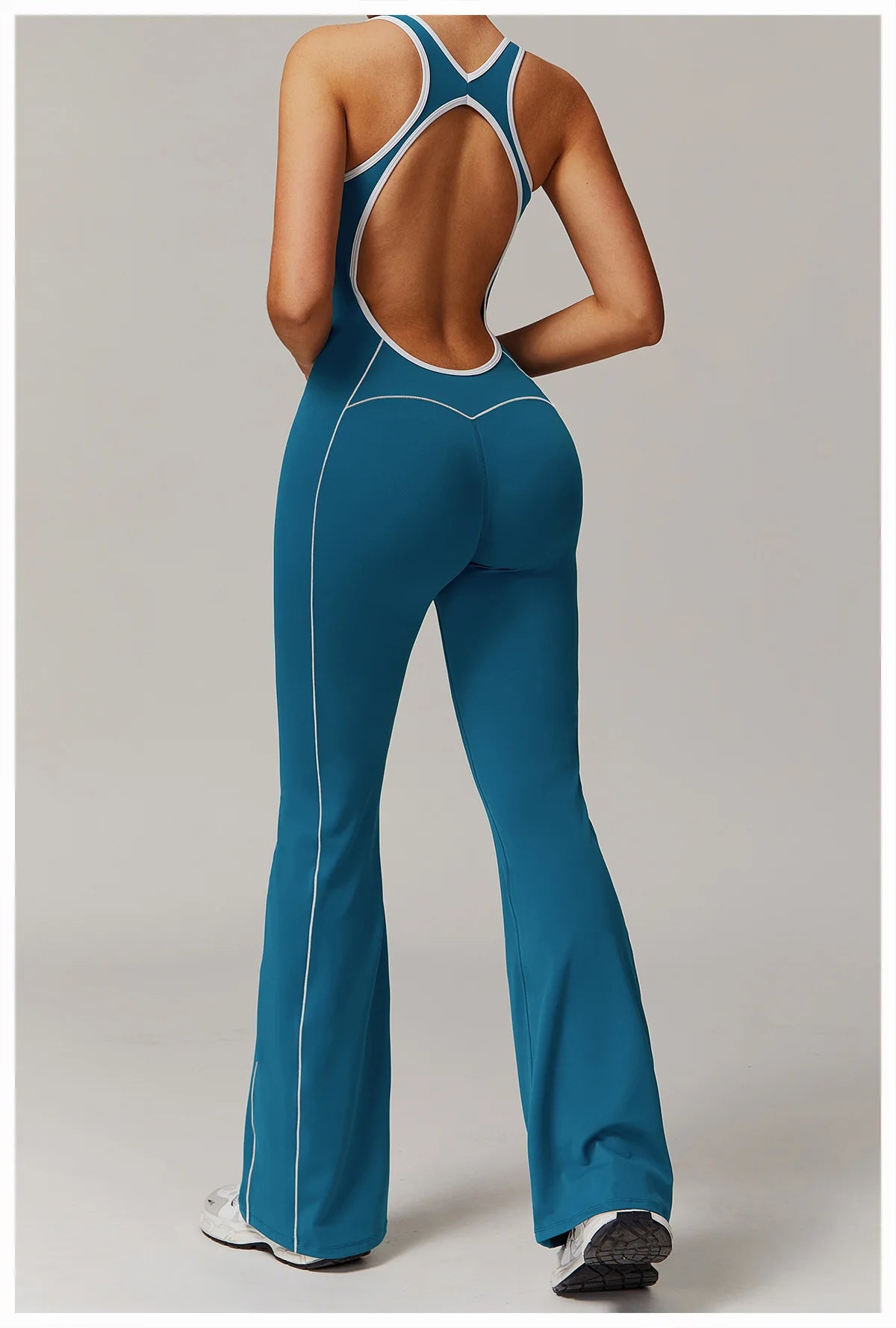 Sleek Back Hollow Bodysuit Jumpsuit
