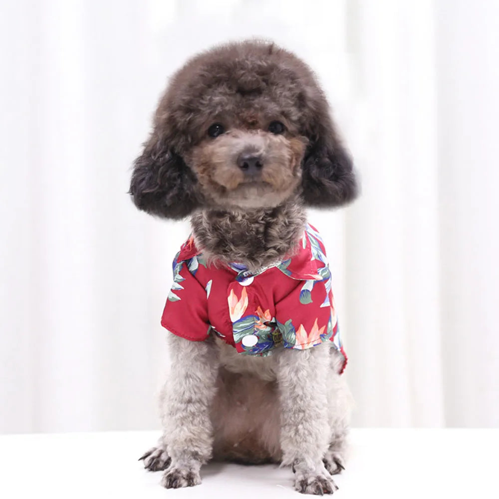 Hawaiian Print Breathable Dog Shirt