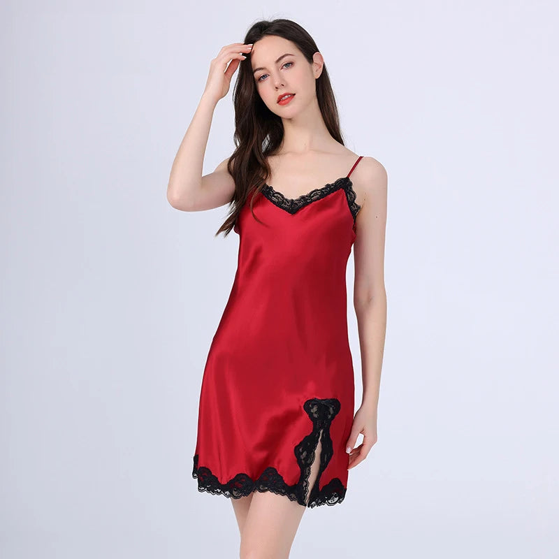 Luxury Silk Lace Nightdress Women