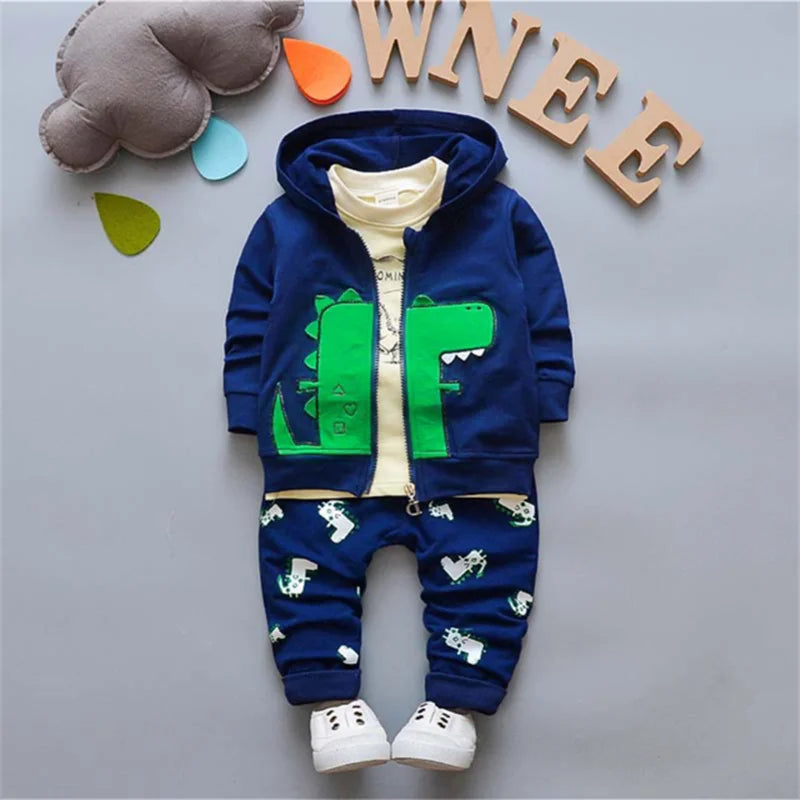 Baby Boy Hooded Cotton Set