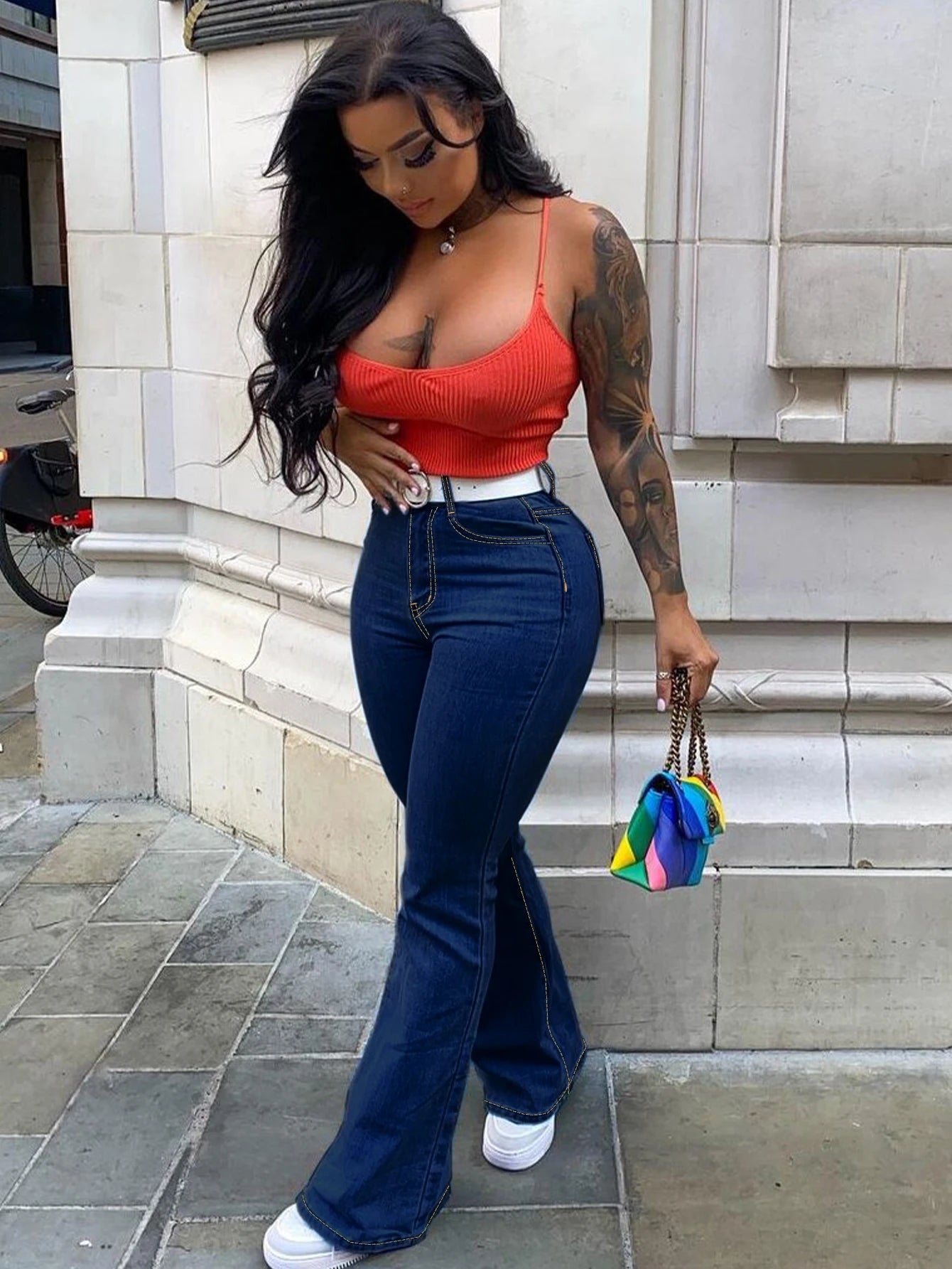 High Waist Vintage Flared Jeans