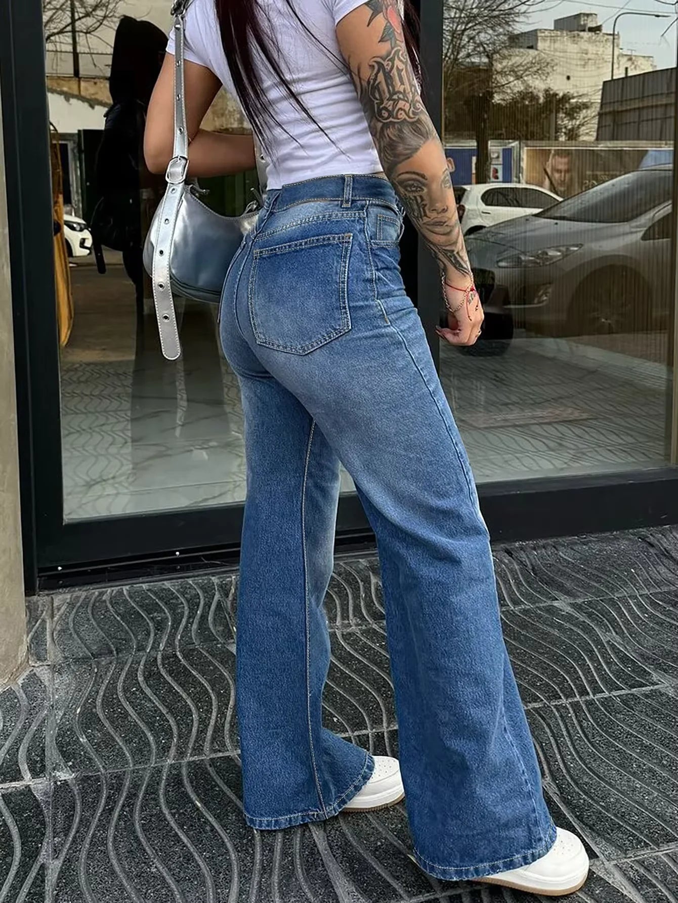 Vintage High-Waist Straight Jeans