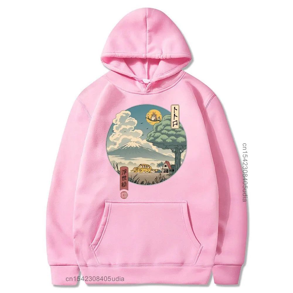 Ukiyo Aesthetic Oversized Pullover Hoodie