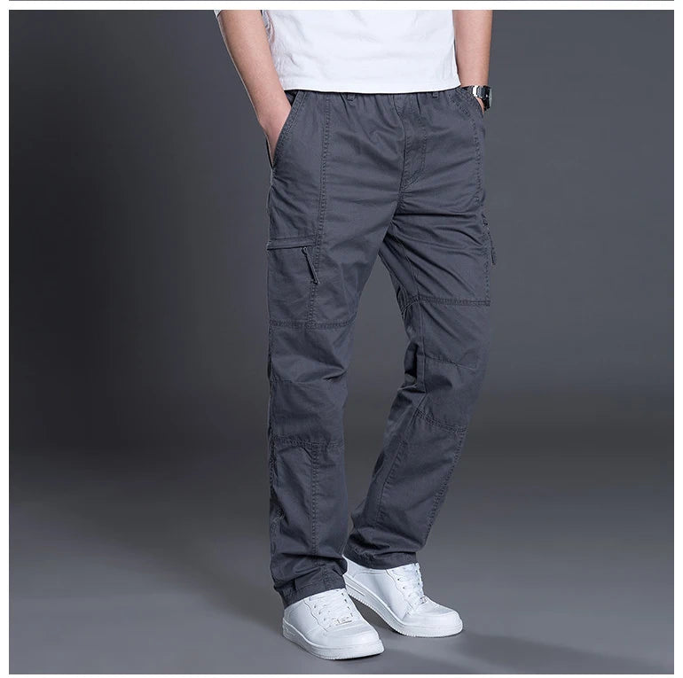 Relaxed Straight Casual Cotton Pants