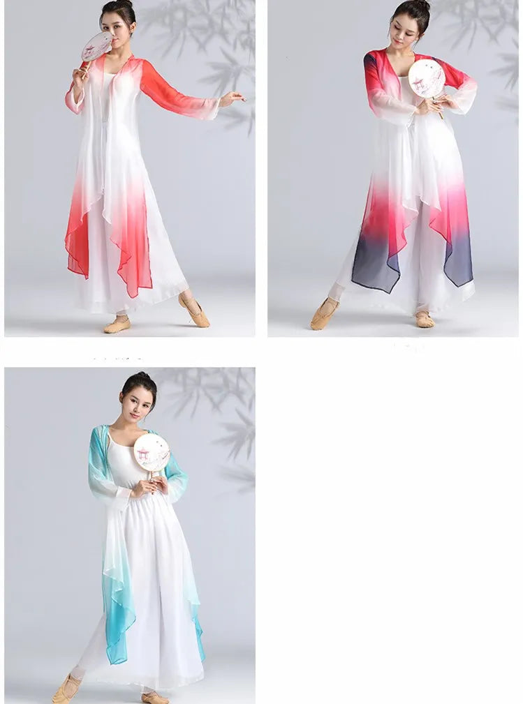 Classical Gradient Chiffon Dance Dress