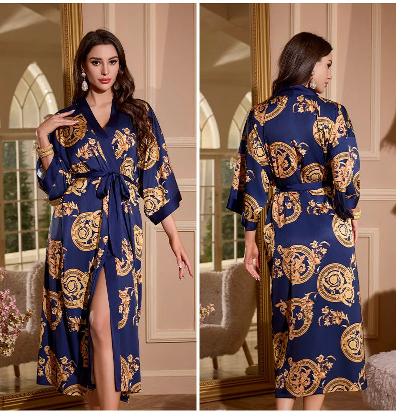 Luxury Summer Silk Bath Robe