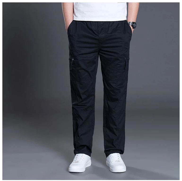 Relaxed Straight Casual Cotton Pants