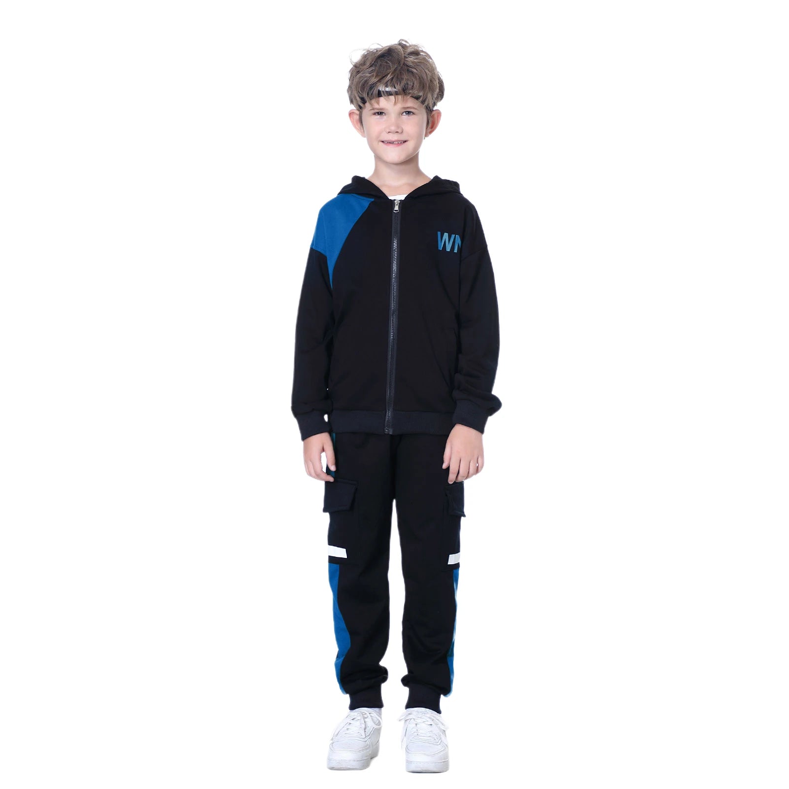 Kids Tracksuits,Teen Boys School Sweatsuits,Fashion Cotton Hooded Tops + Pants Set,Soft Children's Long Sleeve Sportswear