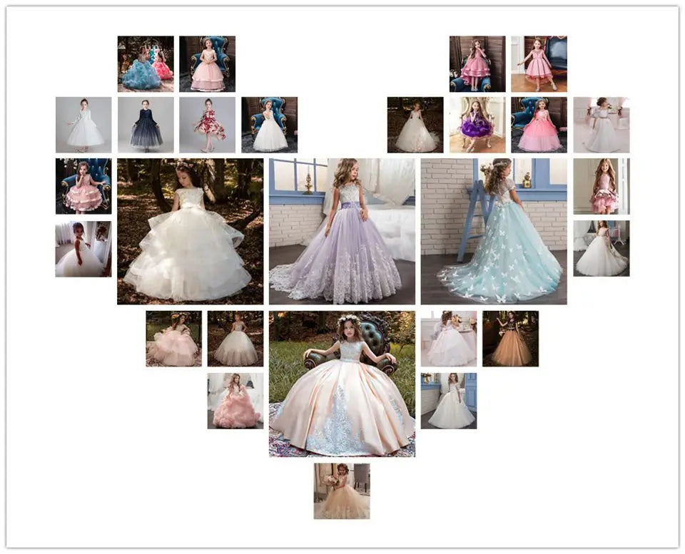 Champagne Satin Flower Girl Dress