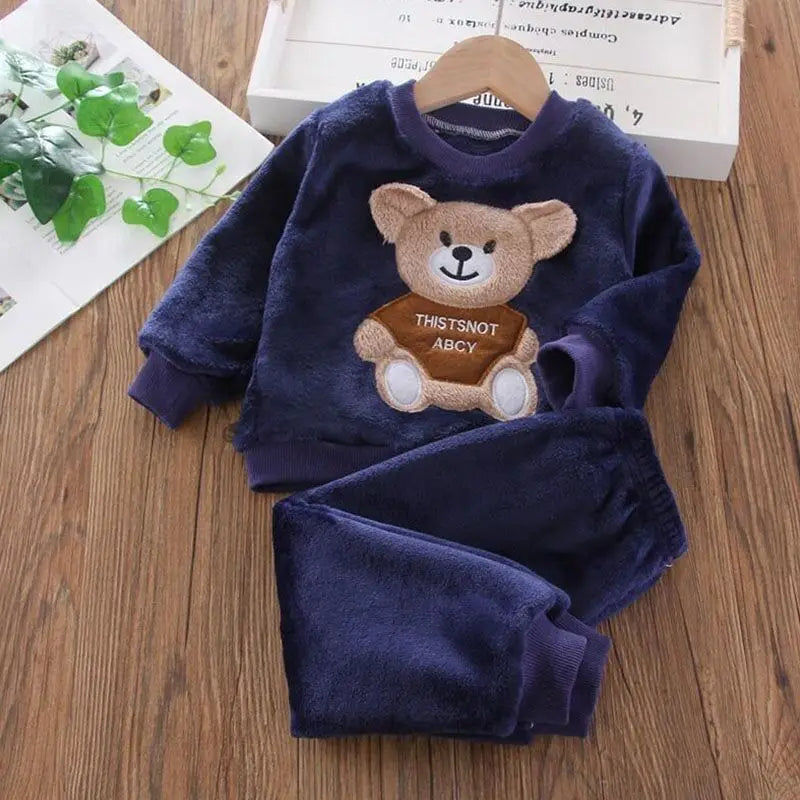 Fleece Hooded Baby Outfit Set