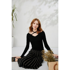 Perrine Black Knit Sweater