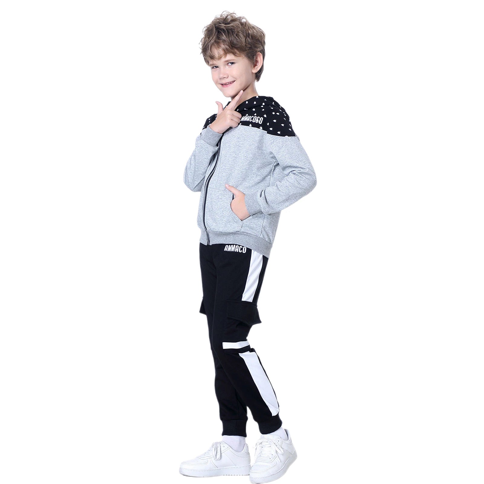 Kids Tracksuits,Teen Boys School Sweatsuits,Fashion Cotton Hooded Tops + Pants Set,Soft Children's Long Sleeve Sportswear