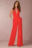 Chic Backless Solid Sleeveless Jumpsuit