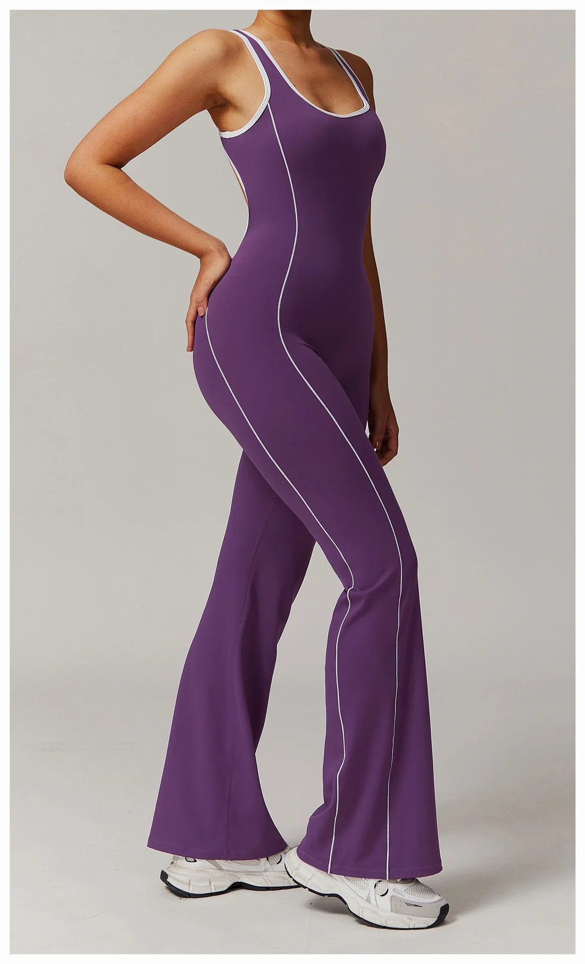 Sleek Back Hollow Bodysuit Jumpsuit