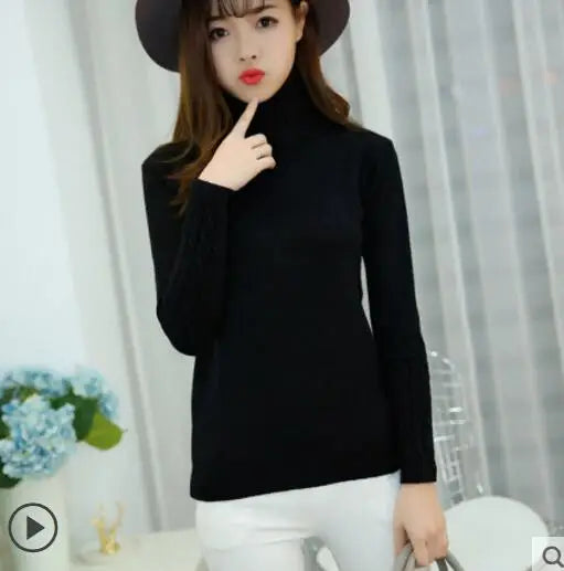 Cashmere Style Turtleneck Knit Pullover