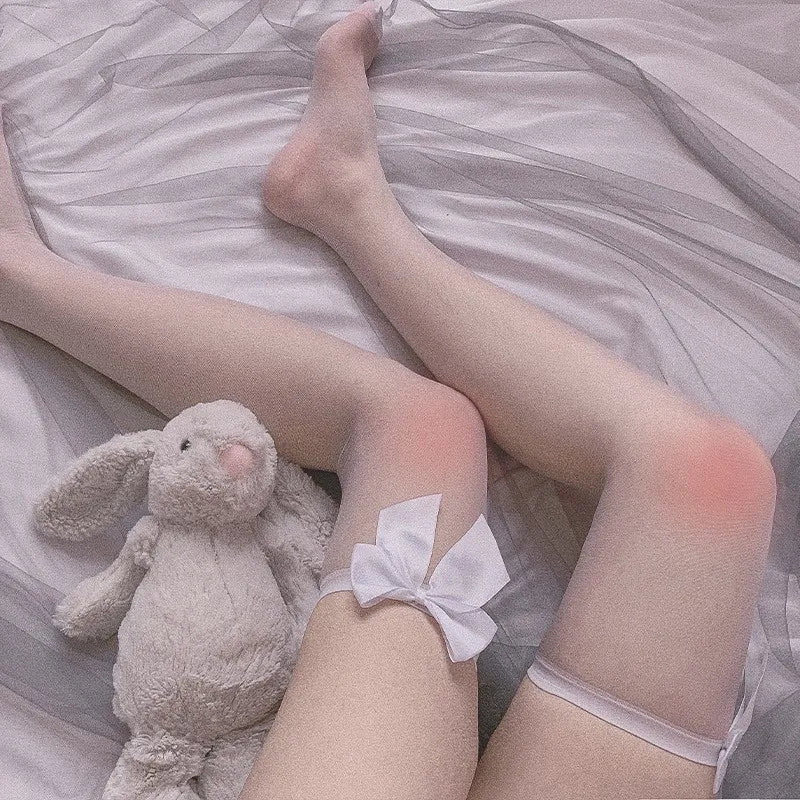 Transparent Breathable Women Thigh Socks