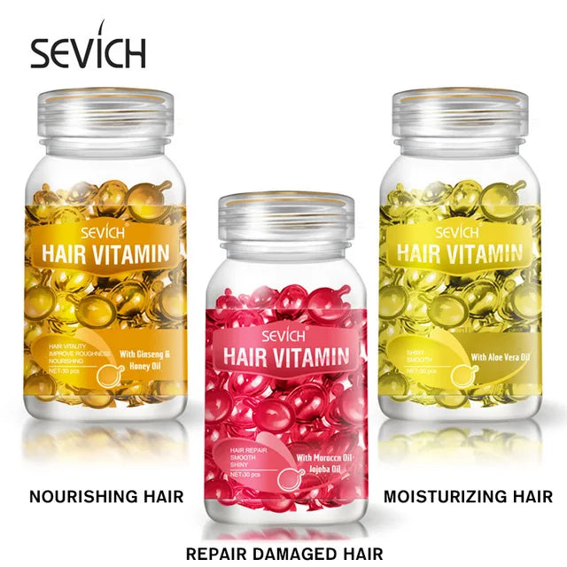 Keratin Vitamin Hair Oil Capsules