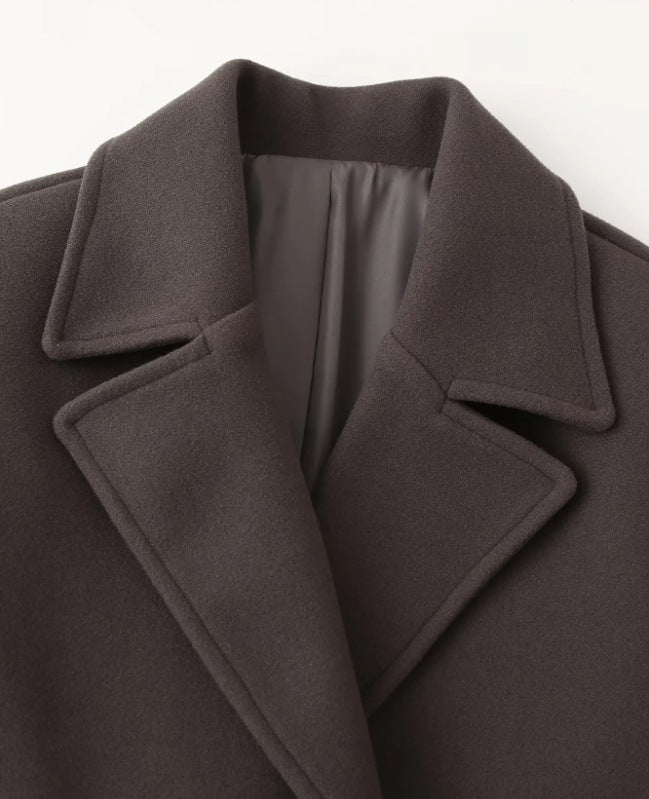 Double Breasted Wool Blazer Coat