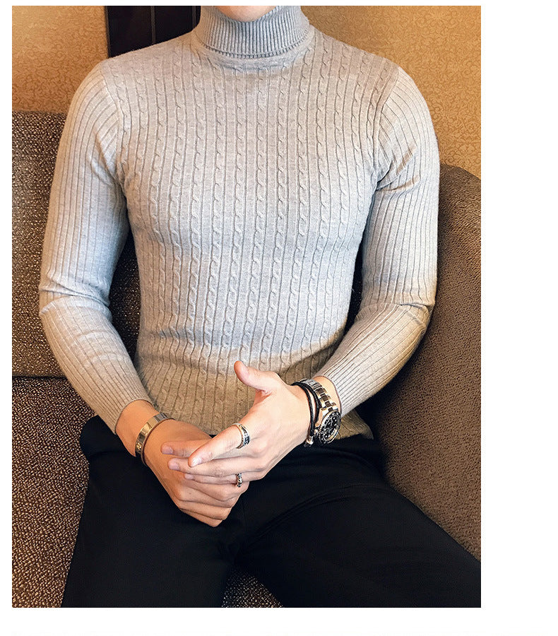 Slim Turtleneck Knit Pullover