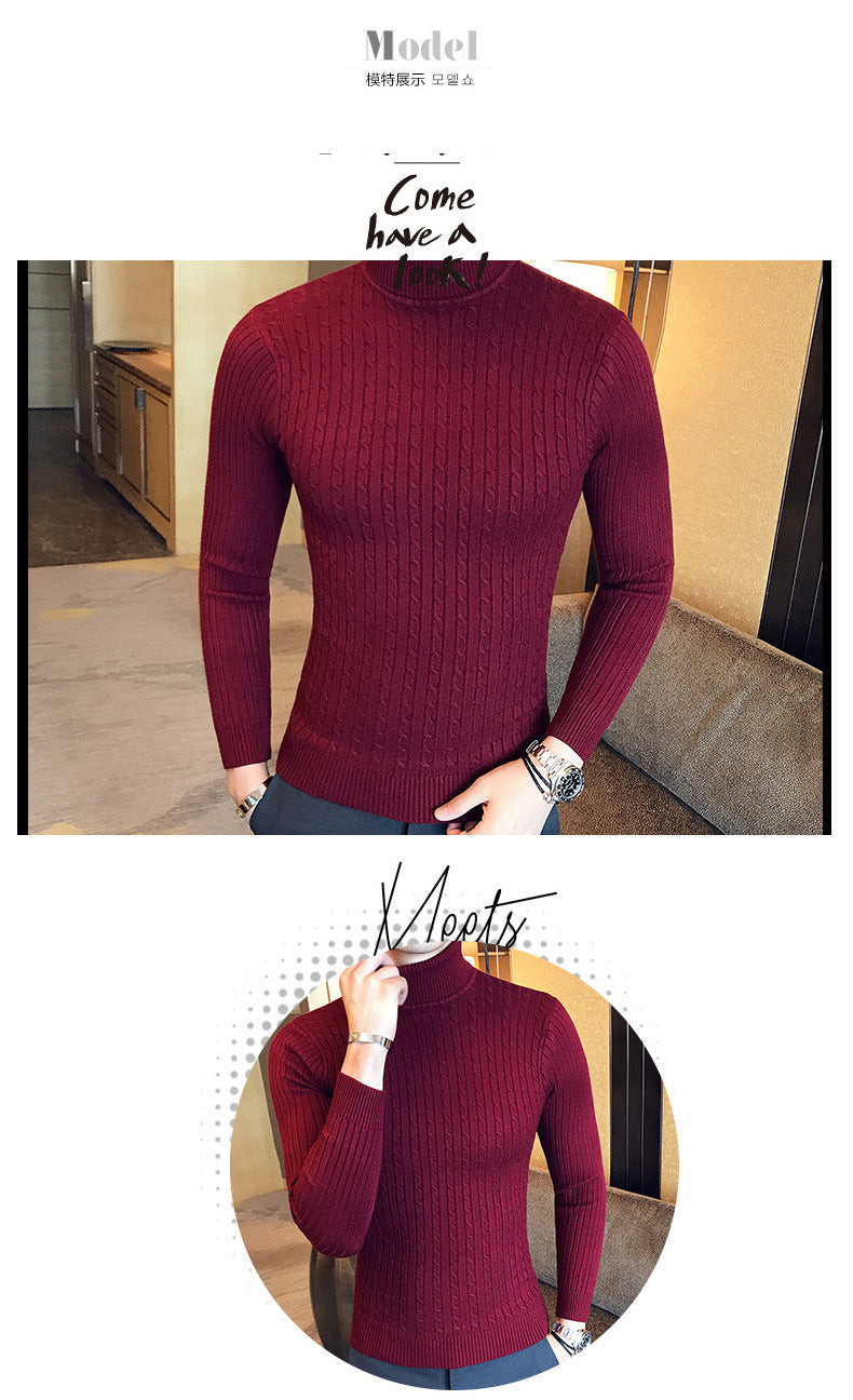 Slim Turtleneck Knit Pullover