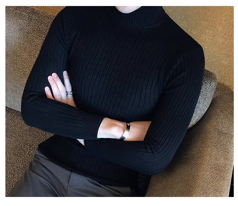 Slim Turtleneck Knit Pullover