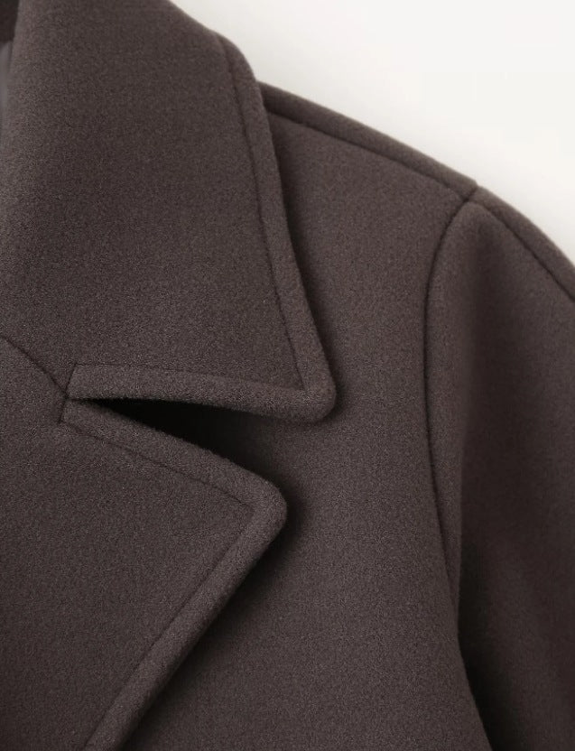 Double Breasted Wool Blazer Coat