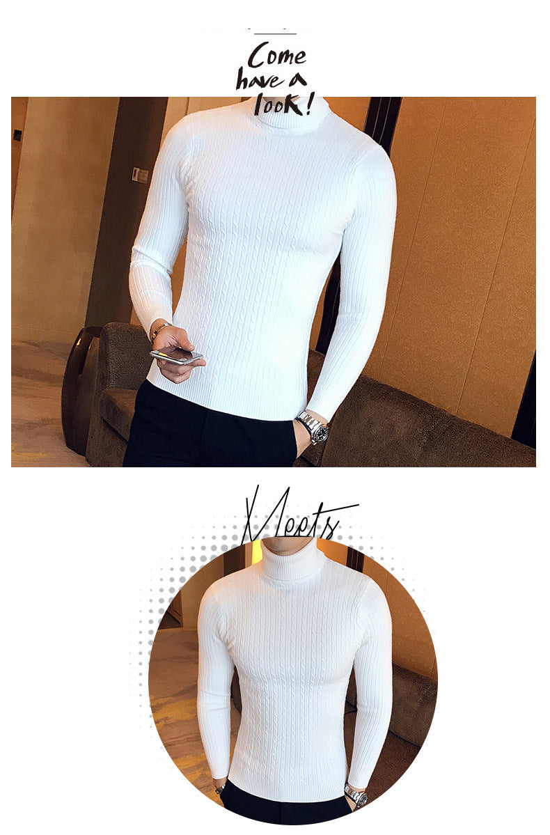 Slim Turtleneck Knit Pullover