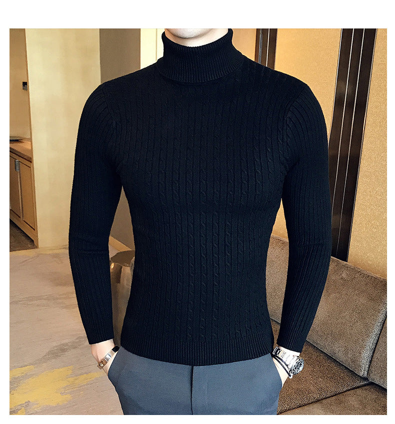 Slim Turtleneck Knit Pullover