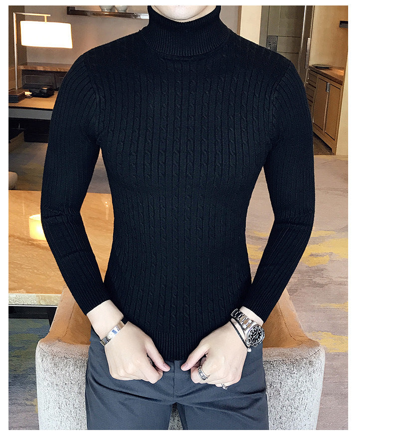 Slim Turtleneck Knit Pullover