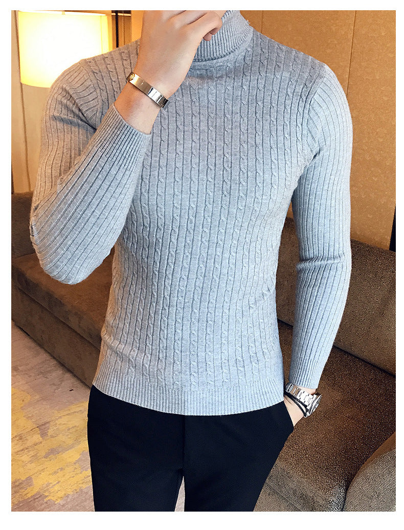 Slim Turtleneck Knit Pullover