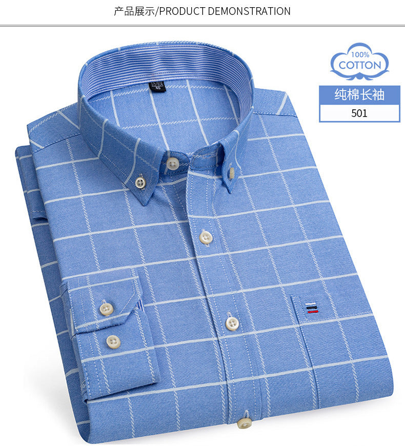 Oxford Striped Cotton Casual Shirt