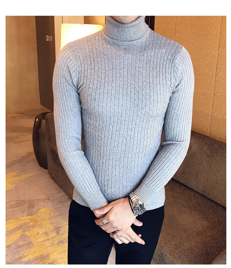 Slim Turtleneck Knit Pullover