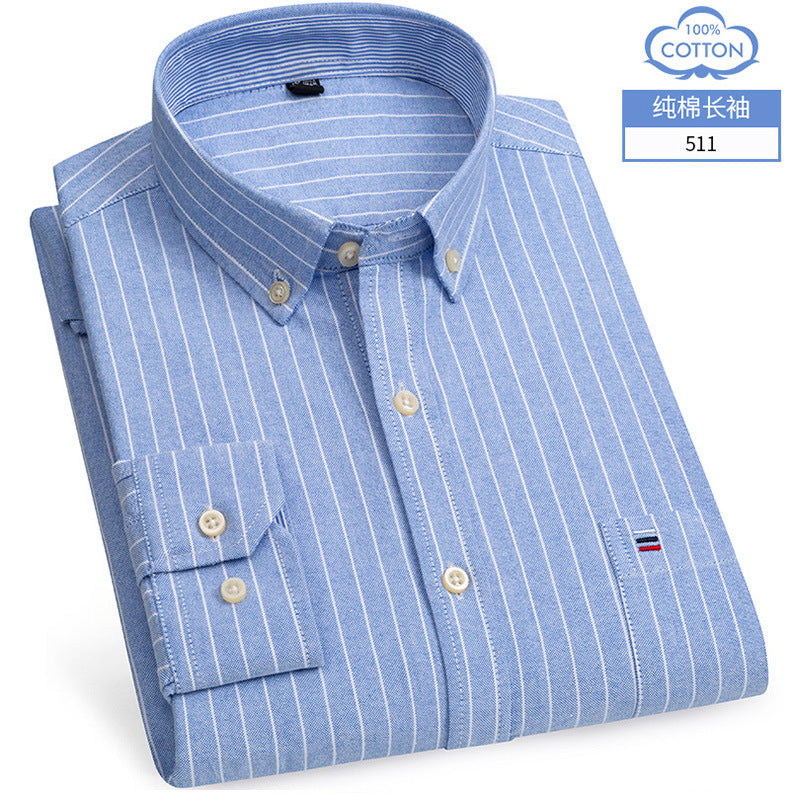Oxford Striped Cotton Casual Shirt