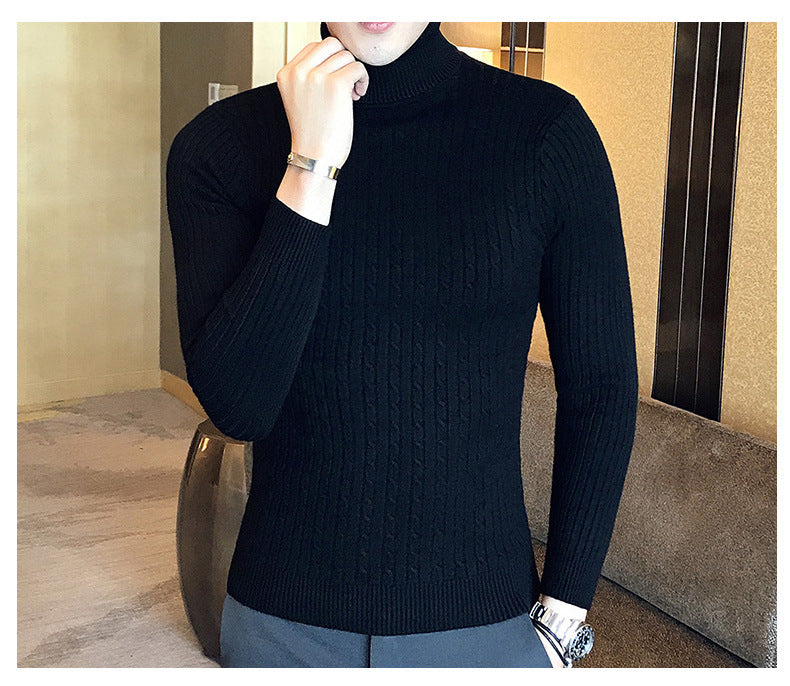 Slim Turtleneck Knit Pullover
