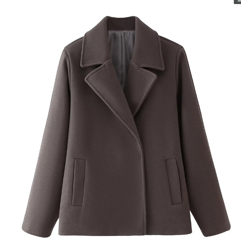 Double Breasted Wool Blazer Coat